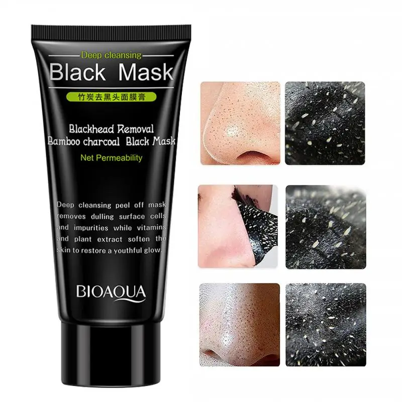 

Women's Fashion Makeup Peel-off Face Masks Deep Cleansing Black MASK 60ML Blackhead Facial Mask