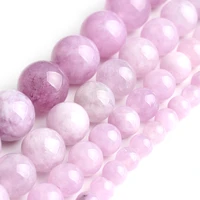 round natural angelite stone beads purple loose stone bead for jewelry making diy bracelet necklace pick size 46810 15 inches