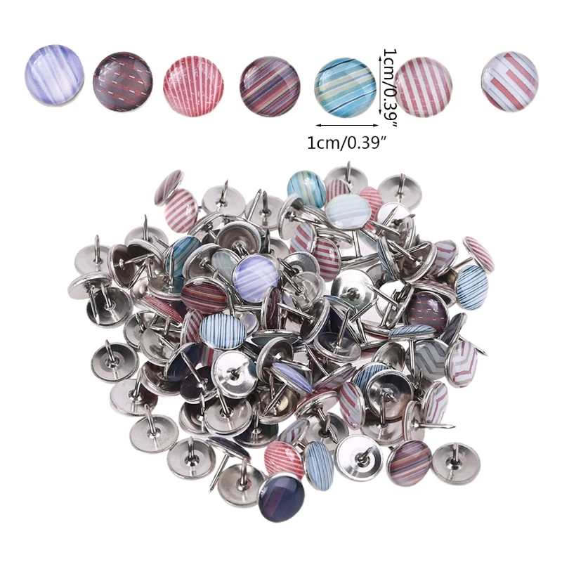 

120pcs 10mm Pushpins Colorful Thumbtack for Photo Bulletin Board Wall Maps Decor 1XCB