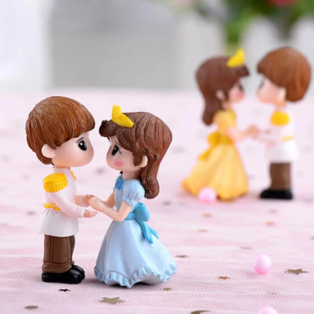 2 шт Принцесса Принц Жених модель Фигурка миниатюрная Свадебная сцена
