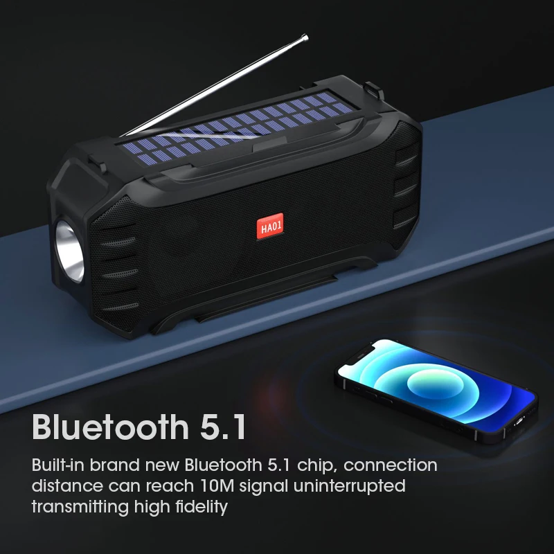 Портативная Bluetooth-колонка беспроводная басовая колонка светодиодная уличная