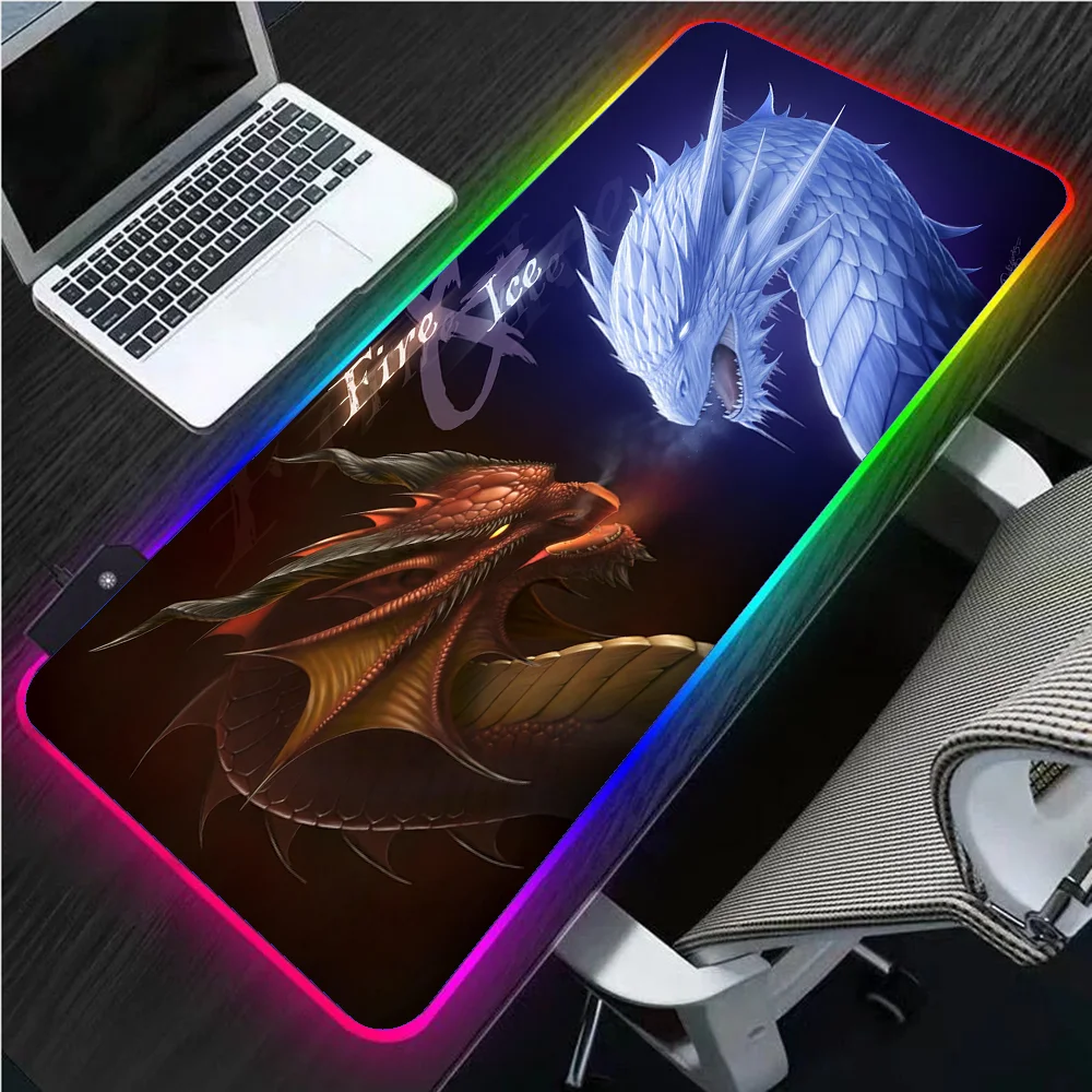 

Gamer WOW Latest RGB Anime Dragon Mouse Pad XXL Game Set LED USB Game Mouse Pad Dragon Laptop Accessories Keyboard Gaming Desk