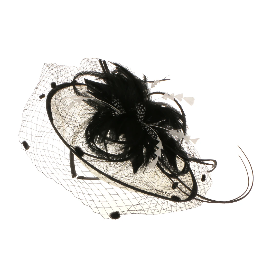 

Lady Women Hair Accessory Clip Fascinator Large Sinamay Hat Handmade Wedding