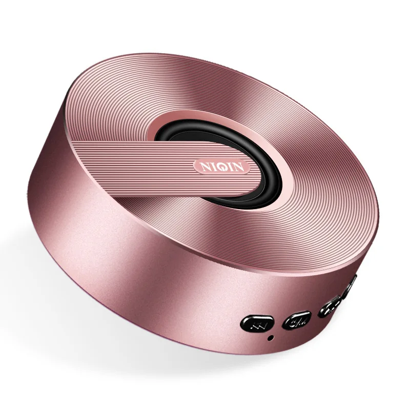 Rose Gold Мини Bluetooth динамик с сабвуфером для ПК портативный динамик сабвуфер музыкальный центр Caixa De Som Altavoces Parlante F4040 - Цвет: Rose Gold