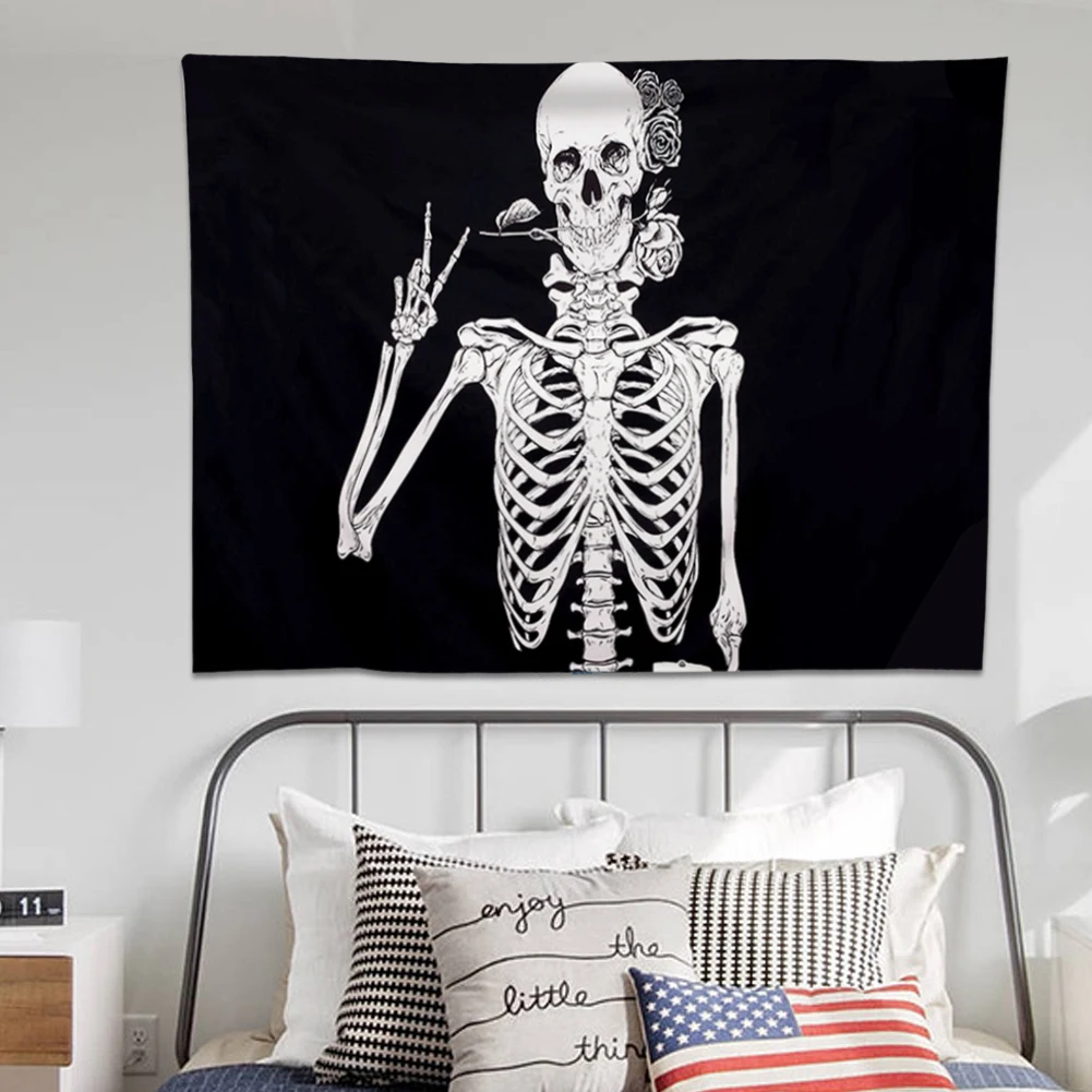Настенный гобеленовый фон с изображением черепа для ТВ вечерние костюмы на