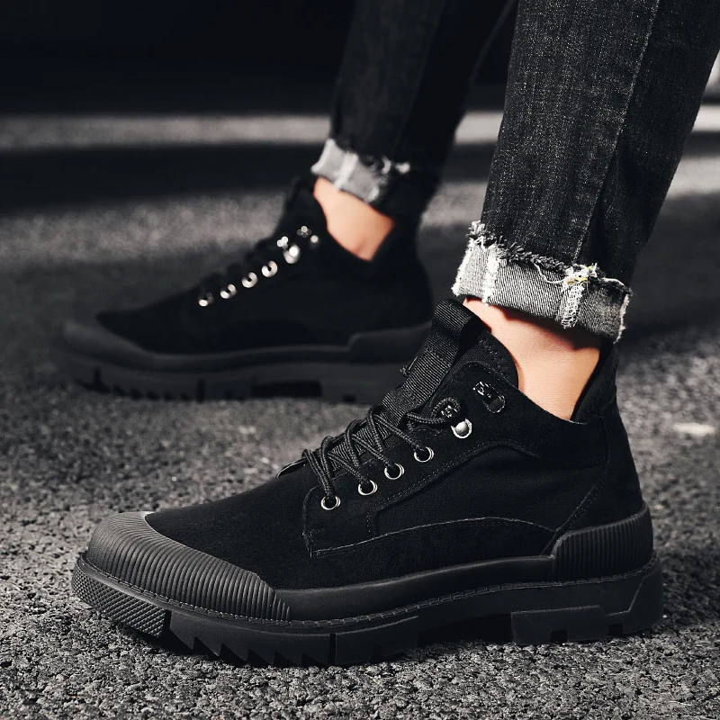 

runningsneakers Casual flat footwear sports leather High sneaker 2020 Sneaker fashion Men's boots sport causal outdoor