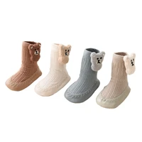leather soled baby shoes and socks childrens accessories non slip toddler floor socks middle tube socks