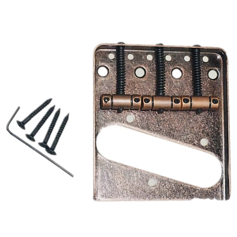 

Мост для электрогитары, 6 струн, фиксированный стиль, бронзовый мост для электрогитары