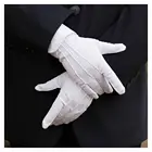 Для мужчин новый белый смокинг перчатки формальные защитная повязка батлер