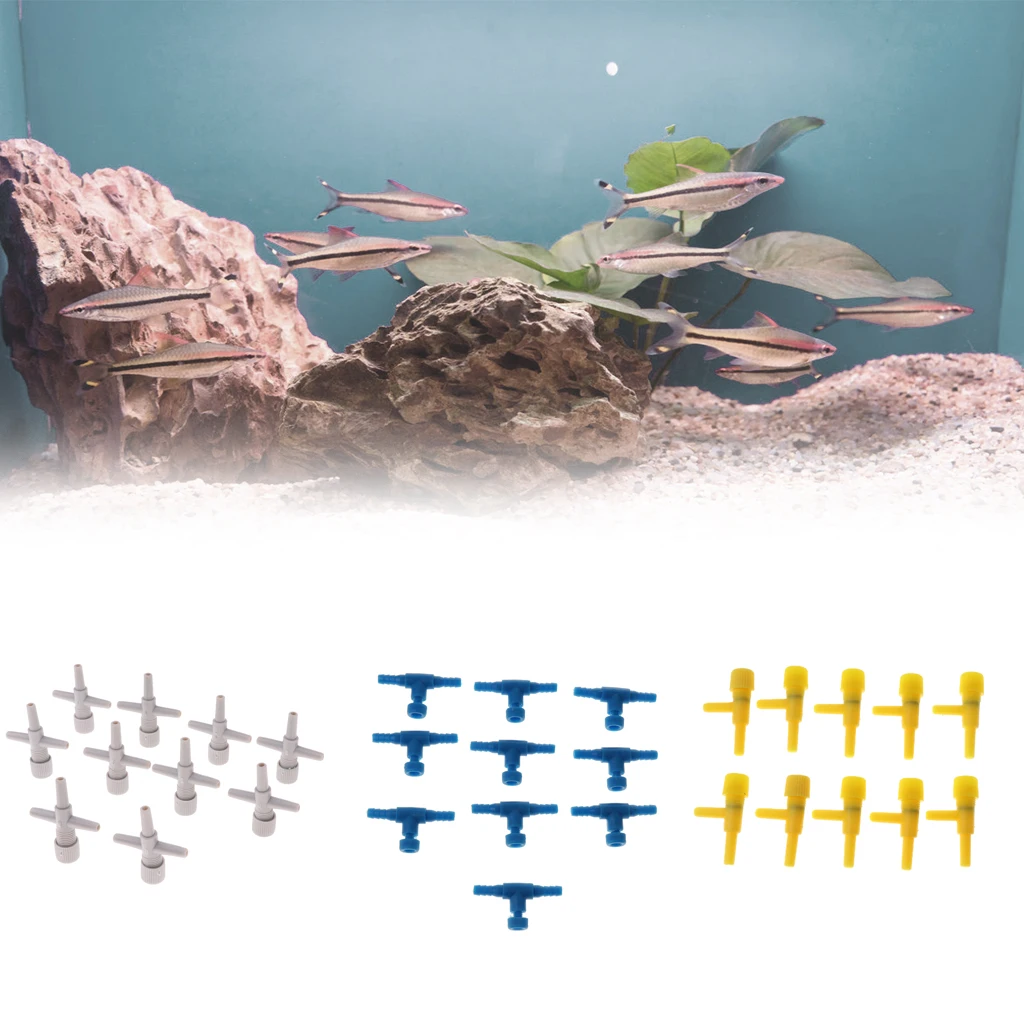 

10 Pcs Aquarium Pump Valve Air Flow Controller Aquarium Air Valve Connector
