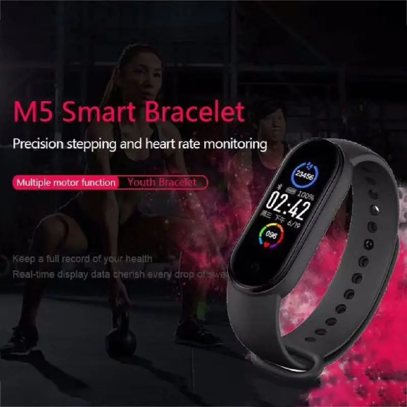 

M5 Sport Fitness Tracker Smartband Smart Bracelet Blood Pressure Heart Rate Monitor Smart Band Wristband Men Women
