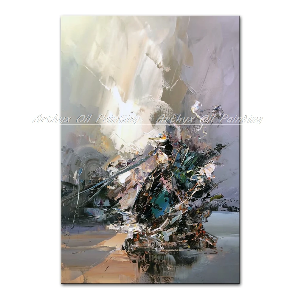 

Arthyx,Large Size Abstract Landscape Oil Painting On Canvas,Handmade Modern Wall Art Pictures For Living Bedroom Home Decoration
