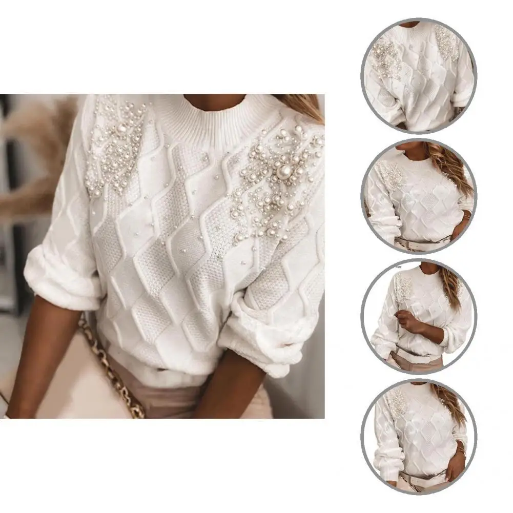 

Wear Resistant Attractive Elegant Female Knitted Warm Pullover for Outdoor