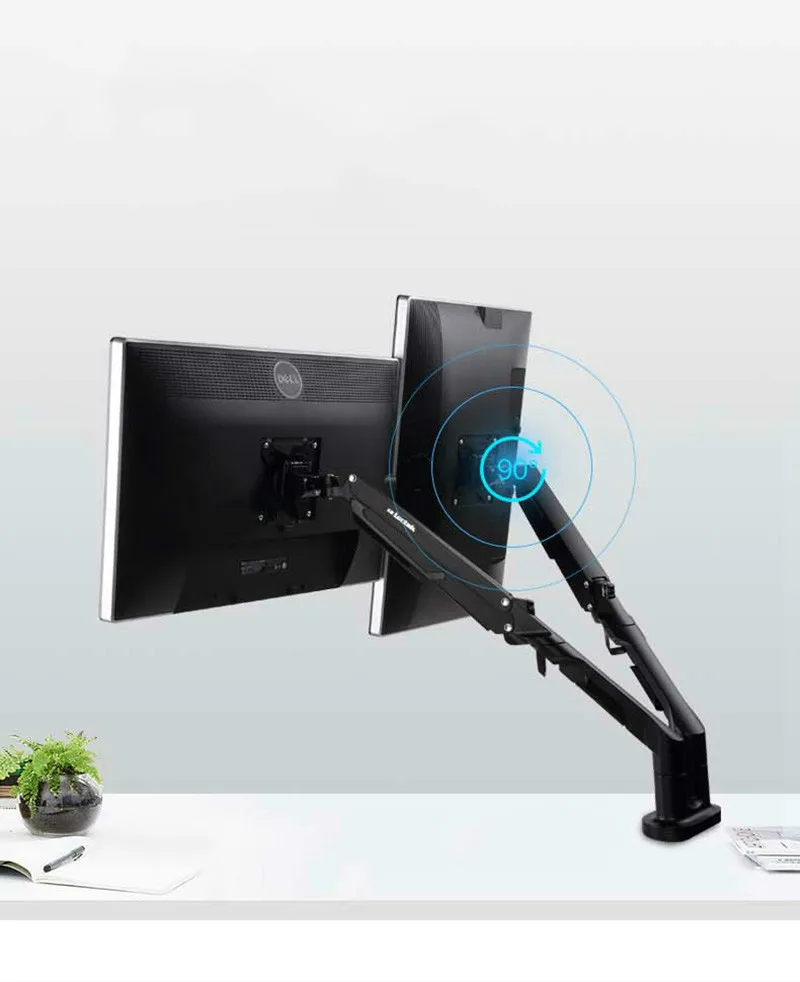 

Loctek A8D quick installation Desktop Stand 17"-32" Dual Monitor Holder Full Motion LED LCD Computer Mount Arm