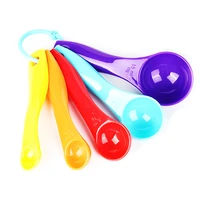5pcsset measuring spoons colorful plastic measure spoon useful pp baking accessories kitchen baking measuring tools
