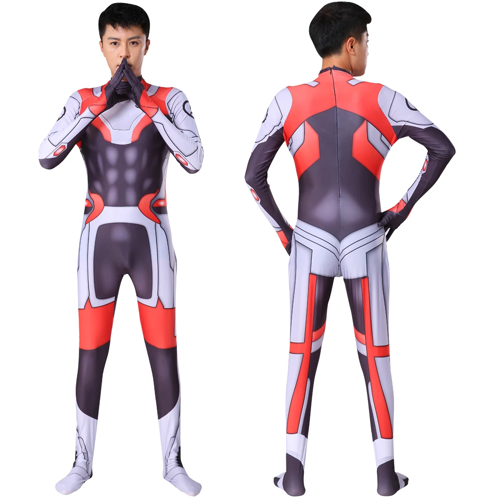 

Halloween Anime Quantum Bodysuits Attached Super Heros Cosplay Costume For Adult Children Birthday Party Gift