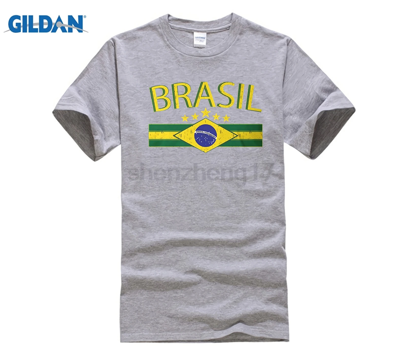 HOT deals 2019 Hot sale Fashion Men's Brasil Flag and Country Emblem Brazil T-shirt Tee shirt | Мужская одежда