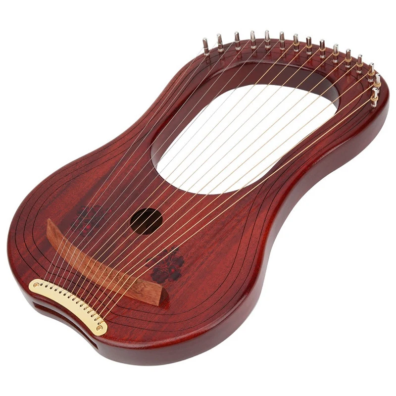 

GECKO 15-String Lyre Harp Mahogany Solid Wooden Metal Strings Stringed Instruments for Music Lovers Beginners,Etc