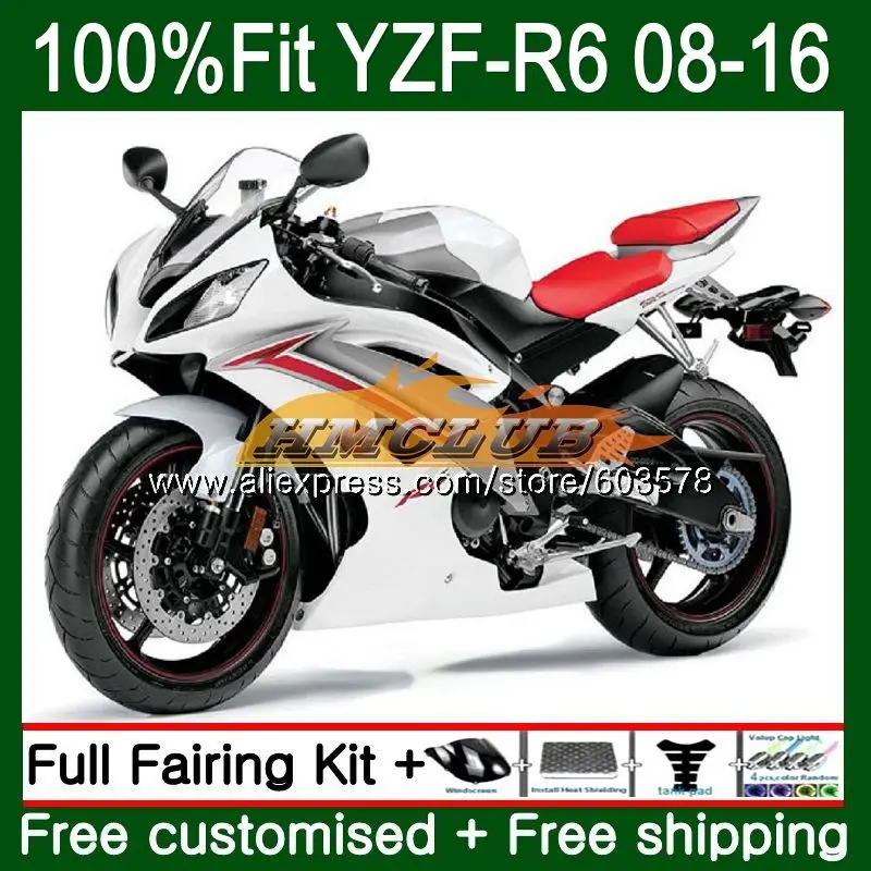 

Injection For YAMAHA YZF600 YZF R6 2008 2016 57CL.1 Top White Black YZF 600 R 6 YZF-R6 YZFR6 08 09 10 11 12 13 14 15 16 Fairings