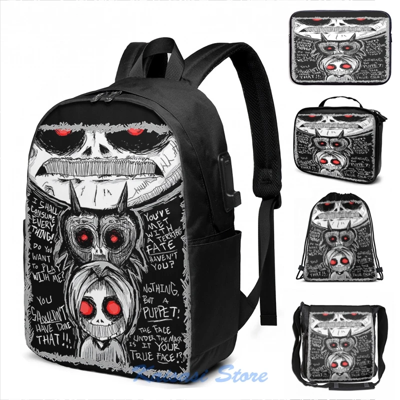 Рюкзак мужской/женский с USB зарядкой и забавным графическим принтом|Мужские