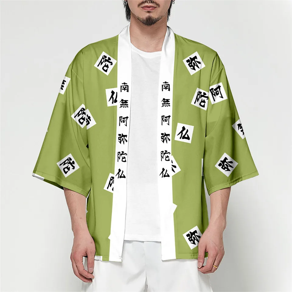 Demon Slayer Kimetsu no Yaiba 3D полный принт японского Аниме кимоно Haori Yukata Косплей Женщины/Мужчины Лето Повседневная крутая уличная одежда