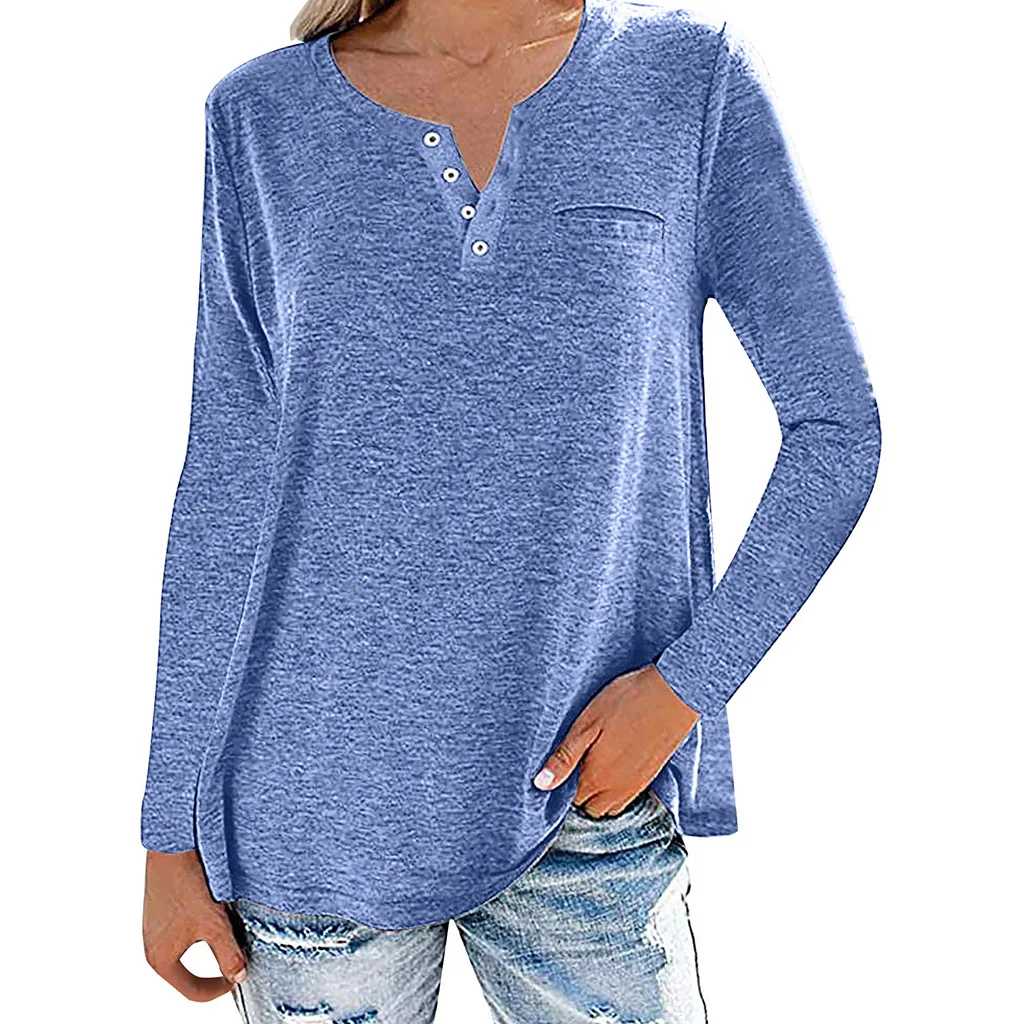

Autumn Ladies Casual Long Sleeve Tops Fashion Round Neck Loose Women's T-shirt Sweatshirt XS-5XL