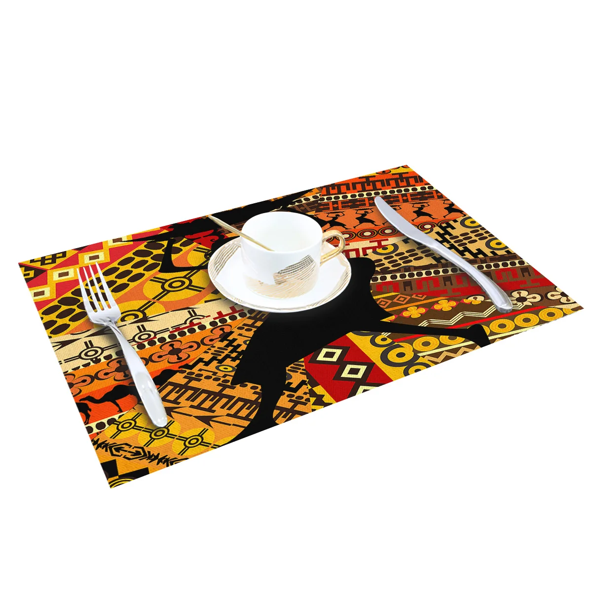 Набор из 4/6 столовых приборов для обеденного стола в Африканском этническом