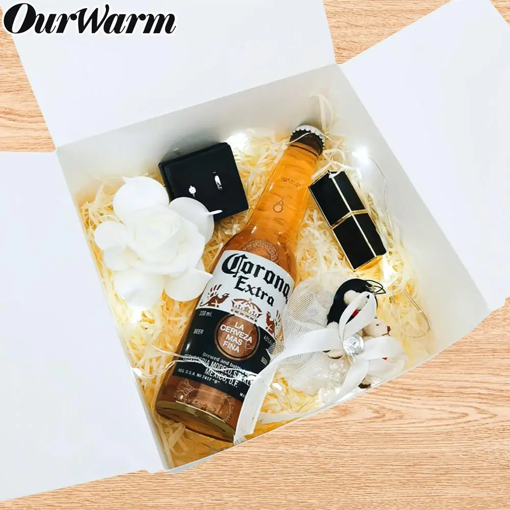 Подарочные коробки OurWarm 4 л большая подарочная коробка с крышкой белая из