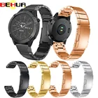 Ремешок из нержавеющей стали для наручных часов, металлический быстросъемный браслет для Garmin Fenix 6X 6X Plus 5X5X Plus Fenix 33HR, 26 мм