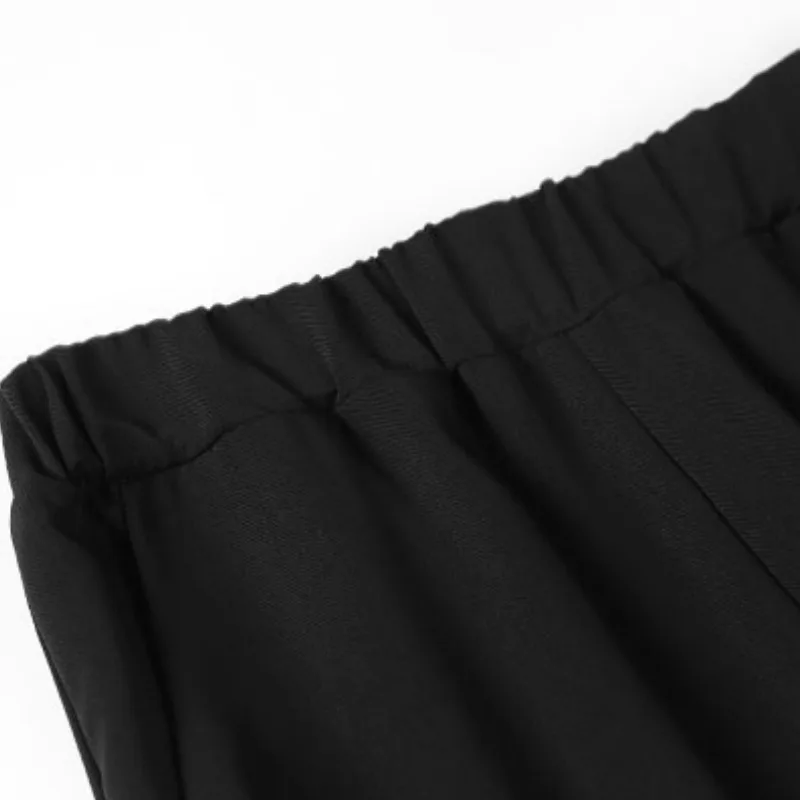 

Women Casual Pants Spring Plus Size 3XL Solid Loose Straight Trousers Elastic Waist Simple Daily Harajuku Streetwear All-match