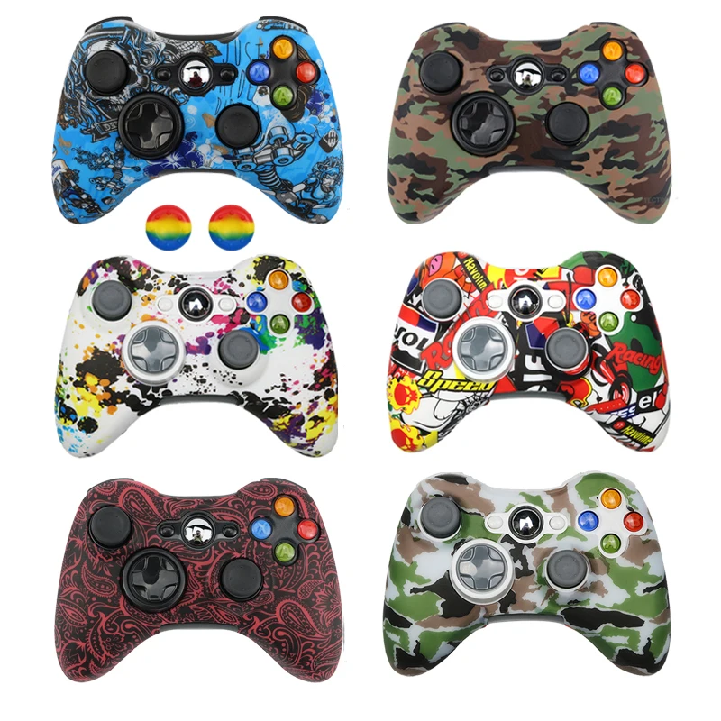Soft Silicone Case Cover For Xbox 360 Gamepad Rubber Shell Skin For Xbox 360 Controller Joystick Caps Accessories Thumb Grips