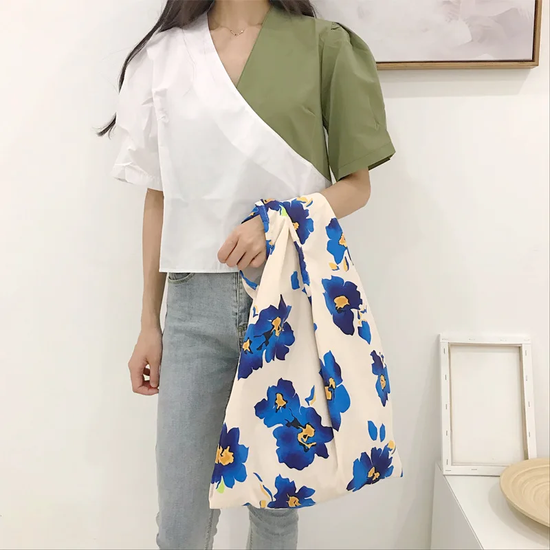 Youda оригинальная простая сумка с цветочным узором портативная большая Холщовая