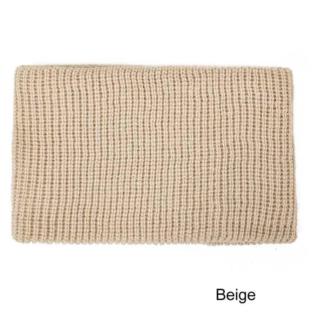 beige 3 Модная осенне-зимняя шапка и шарф для женщин, детская шапка и шарф, одноцветная Шапка-бини, шапка и снуд для мальчиков и девочек - Цвет: beige 3