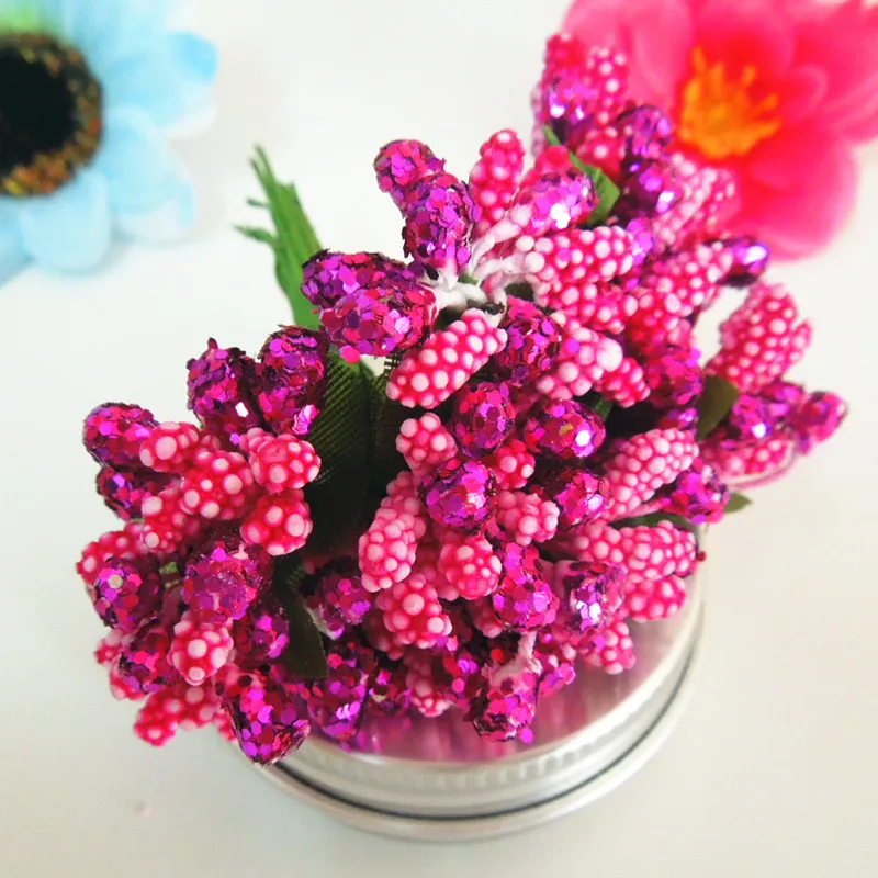 Искусственные блестящие цветы цветочные тычинки для скрапбукинга венка коробки