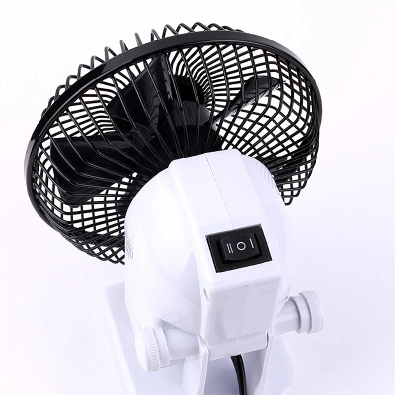 

EU Plug AC 220V-240V 2 Speed 13W Electric Fan Table Fan with Switch 5-inch Desk Fan Personal Fan for Home Office Desktop