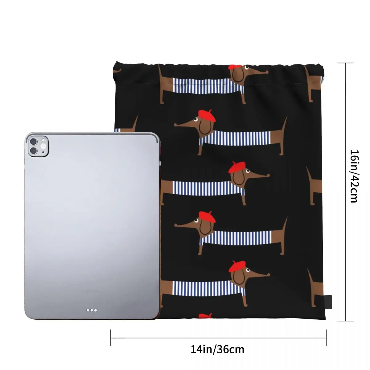 Мультяшный Парижский такса портативный ремень на шнурке рюкзак для верховой