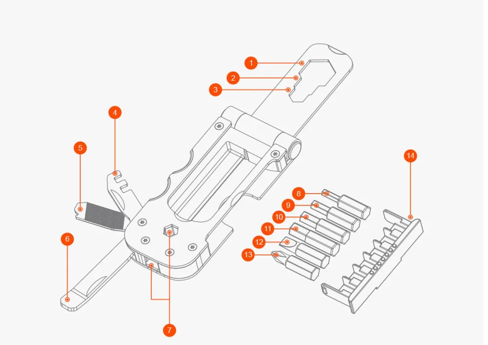 Xiaomi Mijia NEXTOOL многофункциональные велоинструменты портативный Xiomi домашний велоинструменты для ремонта полевое, для выживания кататься на улице