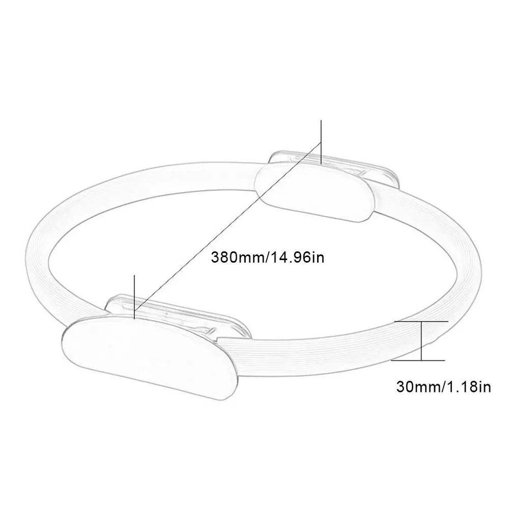 

Yoga Circle Fiberglass Crescent Handle Pilates Ring Portable Yoga Resistance Ring Lightweight Slimming Ring