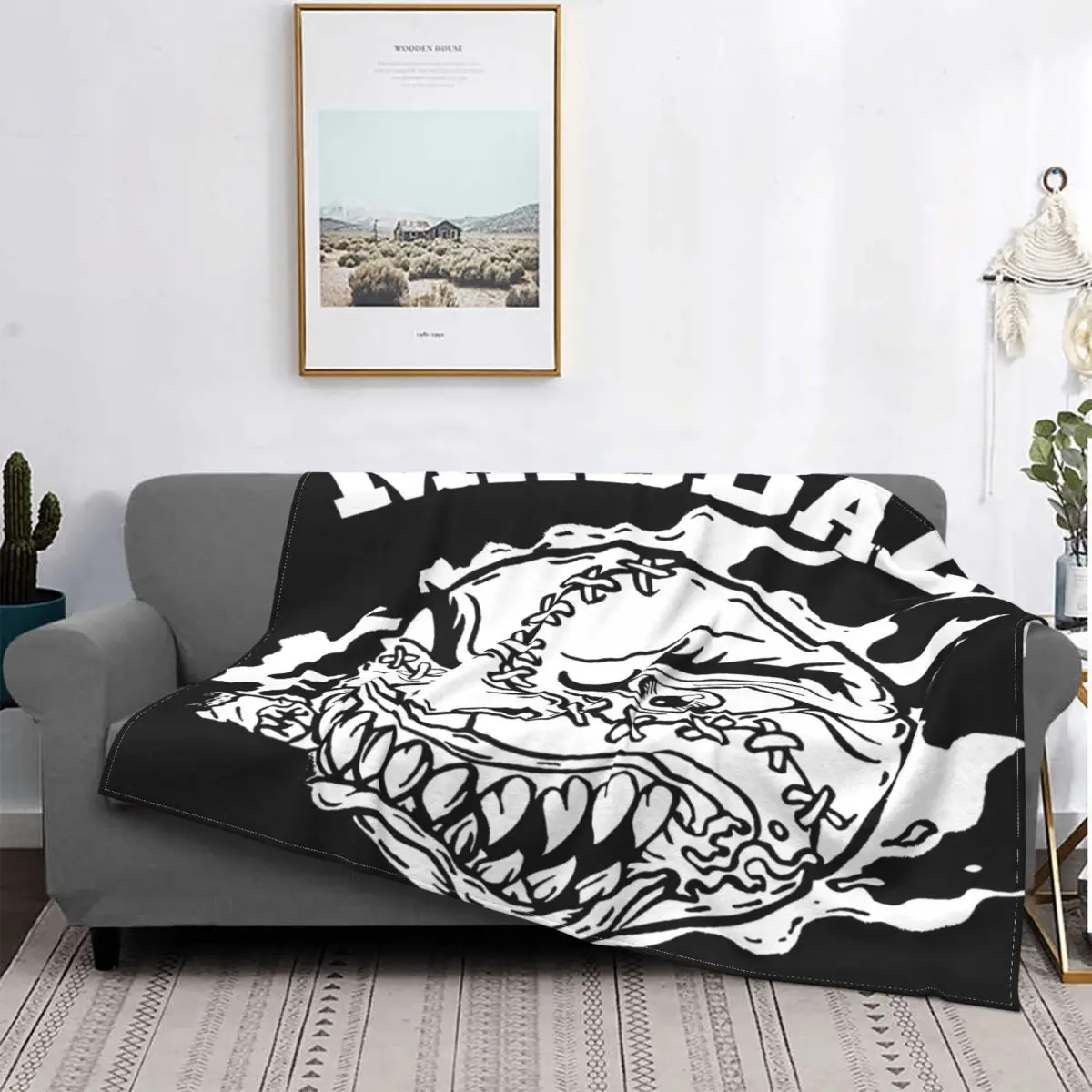 

Madball-Manta de beisbol Punk a cuadros, colcha Small para cama, пикник, colcha de verano