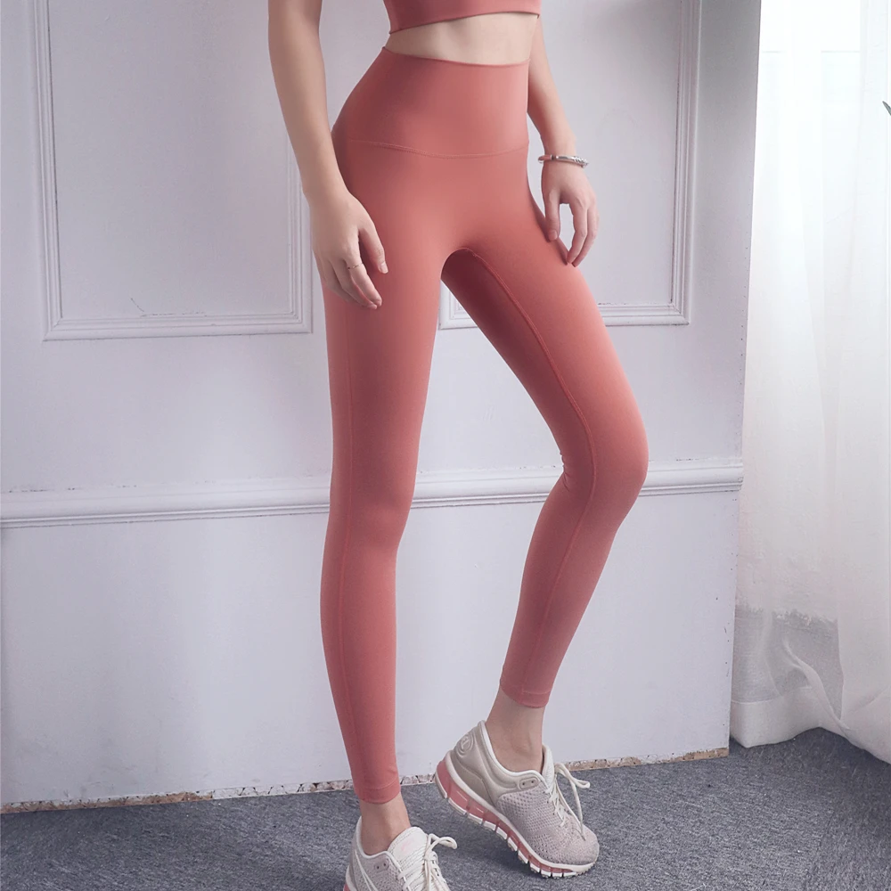 Бесшовные штаны для йоги с высокой талией спортивные Леггинсы женщин облегающие
