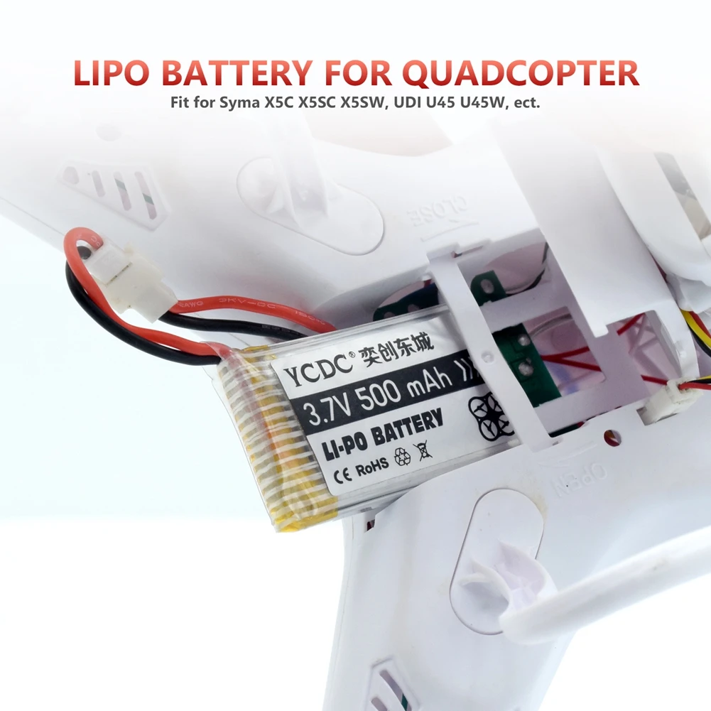 5 шт. 3 7 V 380 500 600 850 1200mAh Lipo аккумулятор для Syma X5 X5C X5S X5SC X5SW RC Квадрокоптер с