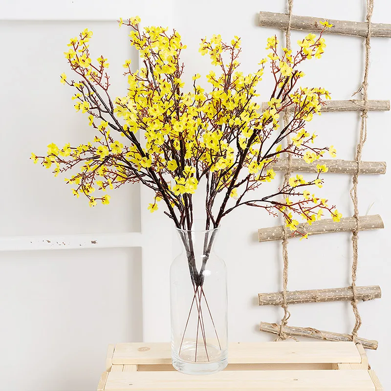 

Gypsophila Artificial Flowers White Branch High Quality Babies Breath Fake Flowers Long Bouquet Home Wedding Decoration Autumn