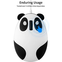 office wired mouse usb optical computer mouse 3d cute panda design creative gaming mice 1600dpi pc gamer mini mause for laptop