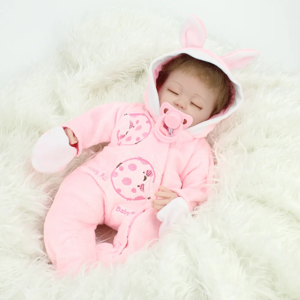 45 см Детские куклы реборн реалистичные спальные детские игрушки ткань тела