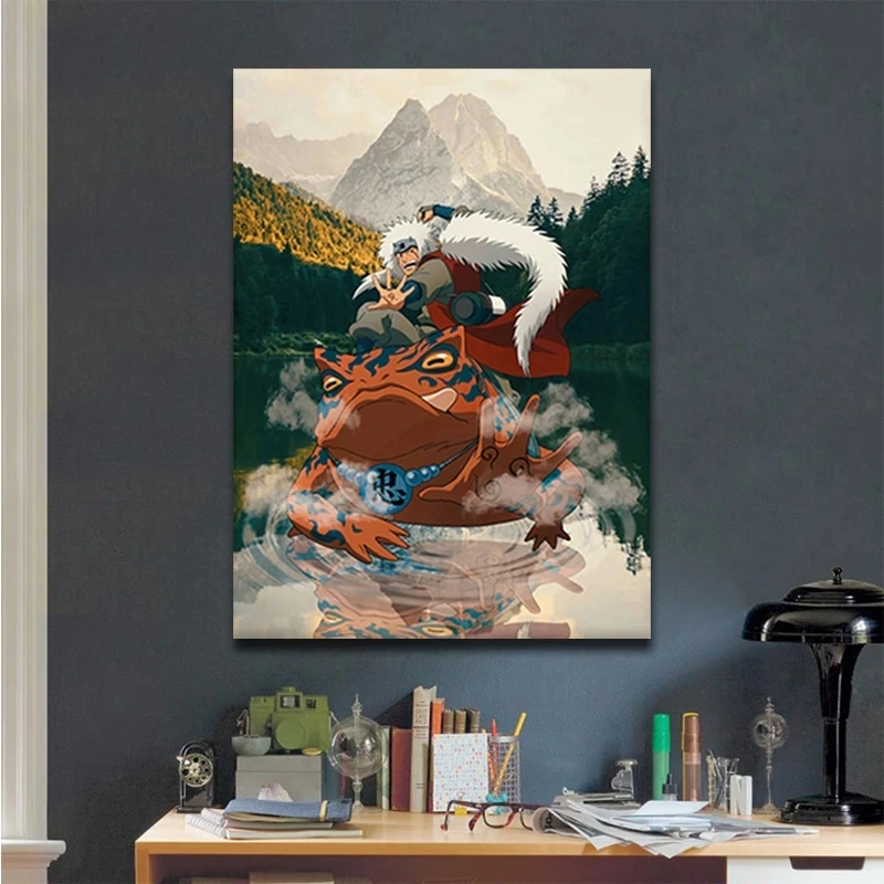 

Jiraiya Gamabunta Anime Poster Home Decor Modern Canvas Painting Wall Art Prints Picture Modular For Living Room Bedroom Study