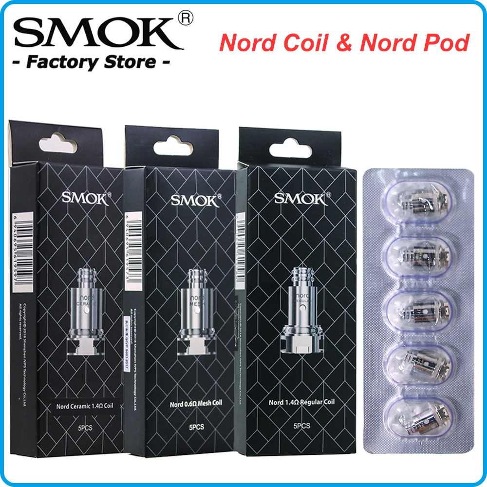 Оригинальный RPM Nord Pod &amp Mesh MTL обычная керамическая катушка для RPM40 POD Vape KIT