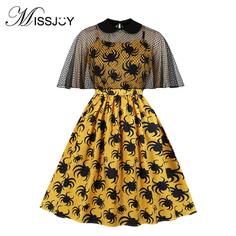 MISSJOY/накидка комплект из двух предметов свободное женское платье с принтом паука