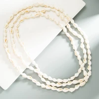 long cowry shell chain necklace for women 2021 summer chokers multilayer conch necklace tropical sand beach jewelry wholesale