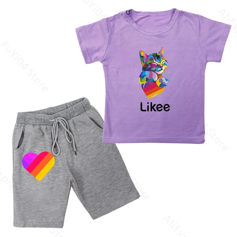 

LIKEE Boys' Clothing Sets 2020 New Summer Round Neck T-shirt Baby Short-sleeved T Shirt Kids Clothing Kid Children Clothes 2PCS