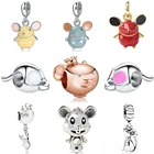 Серия мышей подходит для браслета pandora с подвесками diy животные бисер ювелирные изделия подвеска браслет изготовление для женщин подарок